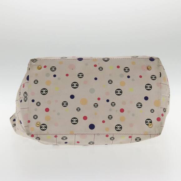 CHANEL Tote Bag Canvas Multicolor Gold CC - Picture 5 of 16